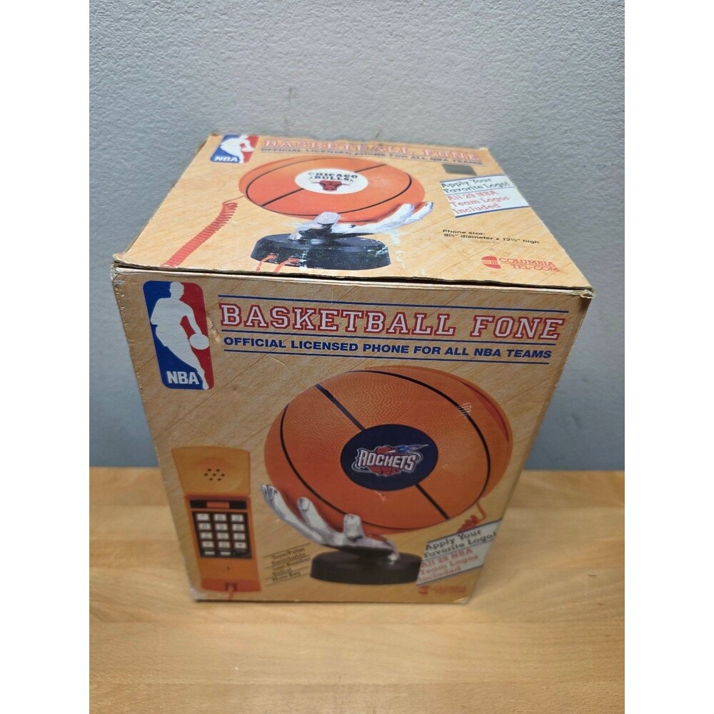 Vintage NBA Basketball Corded Telephone Tel-Com **SEE NOTES**